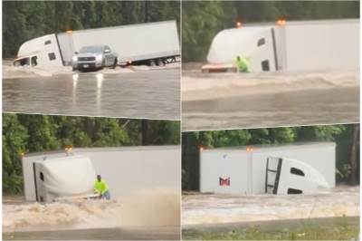  Poplava prevrnula kamion, voda je brzo progutala vozača 