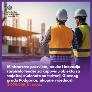 MPNI raspisalo ender za gradnju smjestaja studentima   MPNI raspisalo ender za gradnju smjestaja studentima