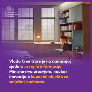 VLADA USVOJILA INFORMACIJU: U Donjoj Gorici kupovina objekta za smještaj najmanje 230 studenata   VLADA USVOJILA INFORMACIJU: U Donjoj Gorici kupovina objekta za smještaj najmanje 230 studenata