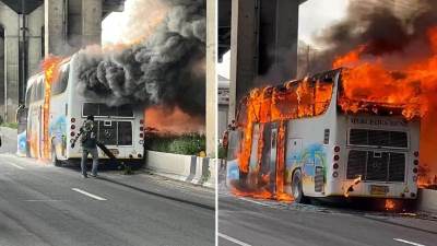  Zapalio se autobus pun djaka na tajlandu 