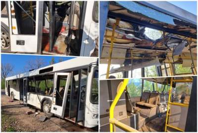  Ruski dron pogodio autobus u Ukrajini 