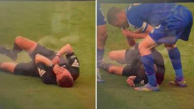 Vardi duvao u pištaljku, dok je sudija ležao povrijeđen   Vardi duvao u pištaljku, dok je sudija ležao povrijeđen