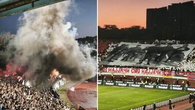  Grobari počeli bakljadom, Delije koreografijom: Zbog ovoga je "vječiti derbi" morao da stane 