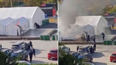   Isplivao snimak pucnjave i hapšenja u kampu ispred Skupštine Srbije 