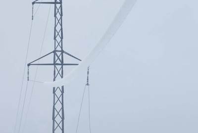  CEDIS: Polomljen stub na dalekovodu na Žabljaku usljed sniježnih nanosa i udara vjetra, RDC bez stru 