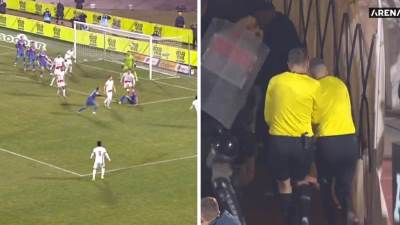  Navijači Partizana gađali sudije nakon remija sa niškim Radničkim 