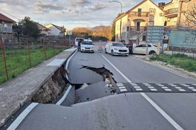  Urušio se dio puta u Radovićima kod Tivta 