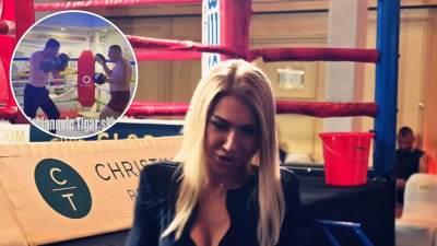  Jovana Jeremić stigla na dečkov boks meč u Beču 