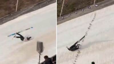  Jeziv pad sa ski skakaonice 