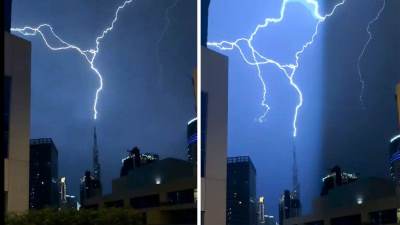  Grom udario u najvišu zgradu na svijetu 