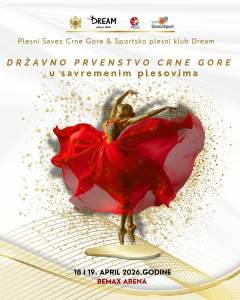  DRŽAVNO PRVENSTVO CRNE GORE U SAVREMENIM PLESOVIMA 2026 