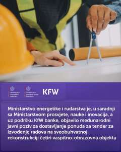  Raspisan tender za izvođenje sveobuhvatne rekonstrukcije četiri vaspitno-obrazovna objekta 