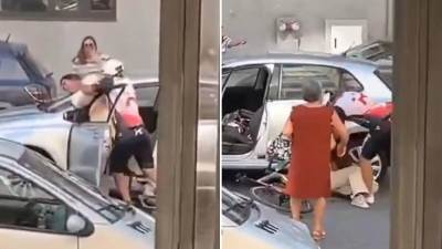  Svi traže ovog manijaka: Širi se uznemirujući snimak bicikliste koji je prebio vozačicu (Video) 