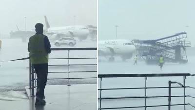  Strašan snimak nevremena u Indiji šokirao svijet: Oštećena 3 aviona na aerodromu u Nju Delhiju (Video) 