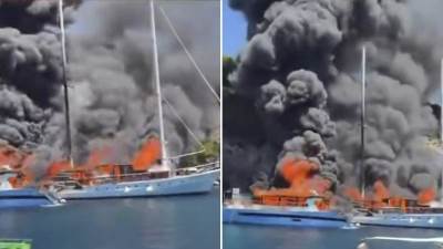  Veliki požar "progutao" 2 broda, završili na dnu mora 