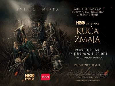  „Kuća zmaja“ pod zvijezdama: MTEL i HBO Max organizuju ekskluzivnu premijeru na Luštici otvorenu za  
