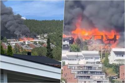  Veliki požar na jugu Norveške: Uništeno više od 100 kuća, evakuisano preko 400 ljudi 
