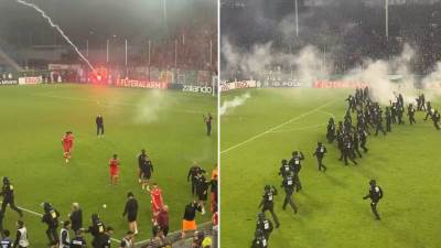  Neviđene scene u Njemačkoj: Konjica uletjela na teren da rastera huligane 