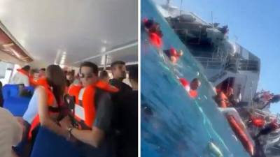  Prestravljeni putnici preklinjali kapetana da vrati brod u luku! On prvi skočio u more i pobjegao, n 